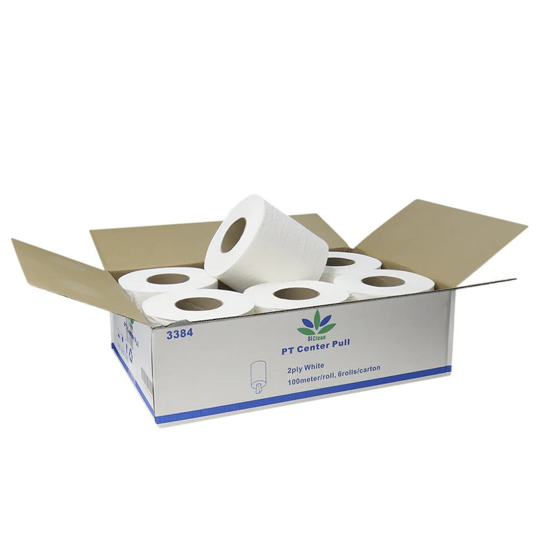 PAPEL TOALLA CENTER PULL SICLEAN / 6 ROLLOS DE 100MTS