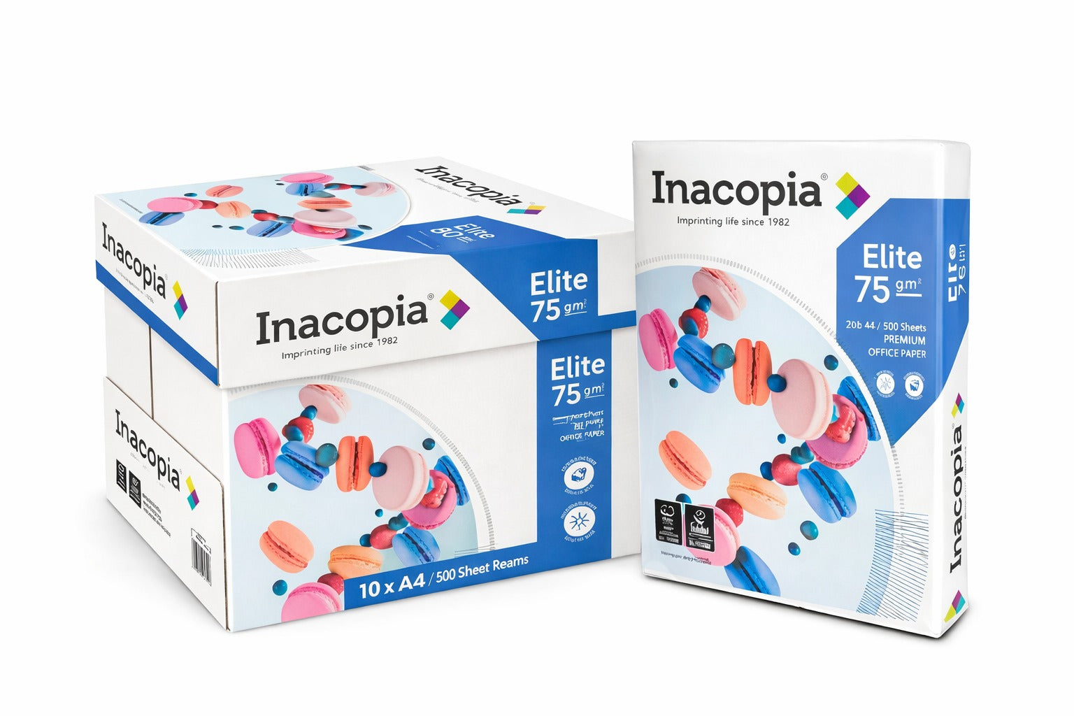 CAJA DE 10 RESMA DE PAPEL INACOPIA — DISTRIBUIDORA BDD