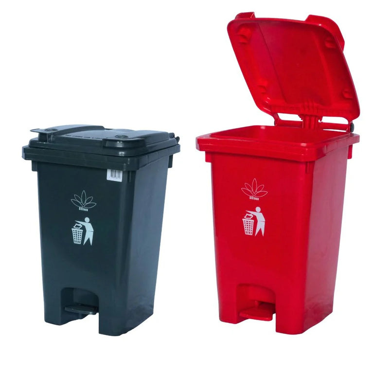 CESTO PARA BASURA 60L-16G / CON PEDAL / BOLSA 32G / SICLEAN