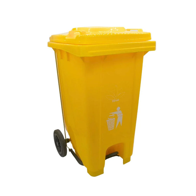 CESTO DE BASURA 26GL - 100LT / SICLEAN / CON PEDAL Y RUEDAS