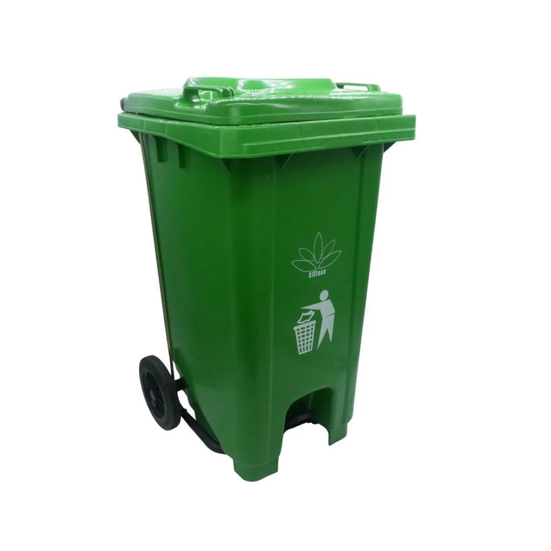 CESTO DE BASURA 26GL - 100LT / SICLEAN / CON PEDAL Y RUEDAS