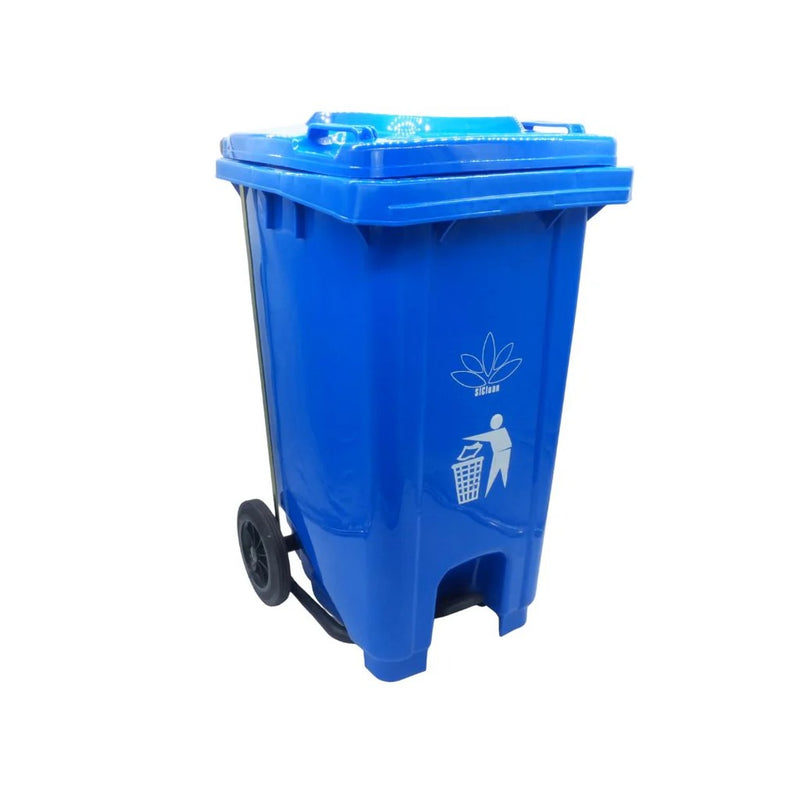 CESTO DE BASURA 26GL - 100LT / SICLEAN / CON PEDAL Y RUEDAS