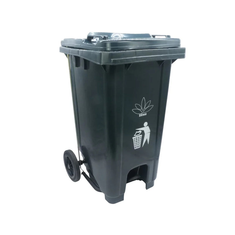 CESTO DE BASURA 26GL - 100LT / SICLEAN / CON PEDAL Y RUEDAS