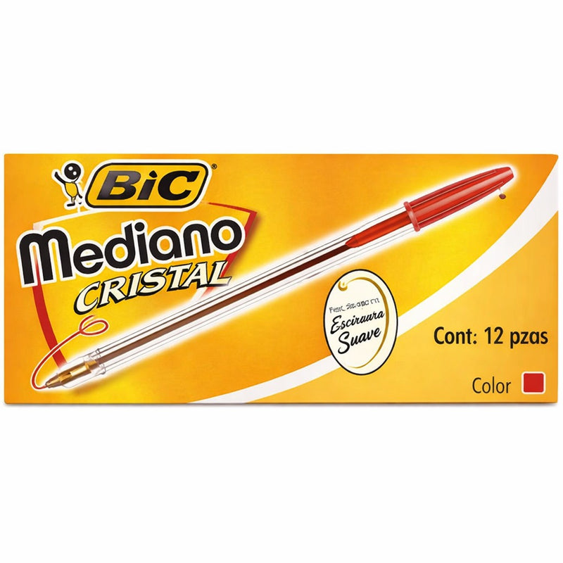 BOLÍGRAFO BIC DE CRISTAL / PAQ DE 12UND