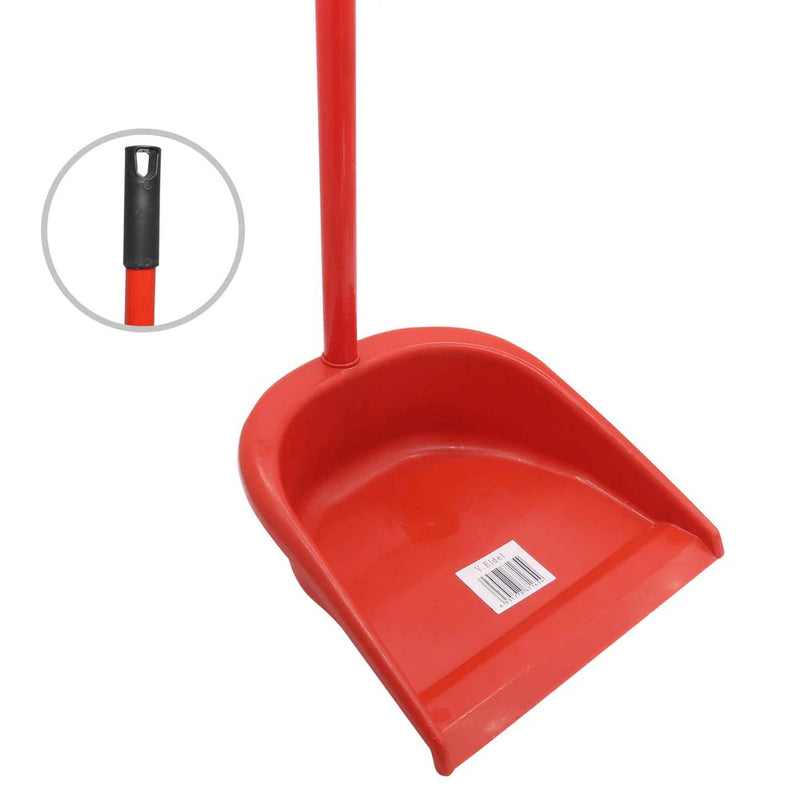 RECOGEDOR PARA BASURA PLÁSTICO / MANGO DE MADERA FORRADO / SICLEAN