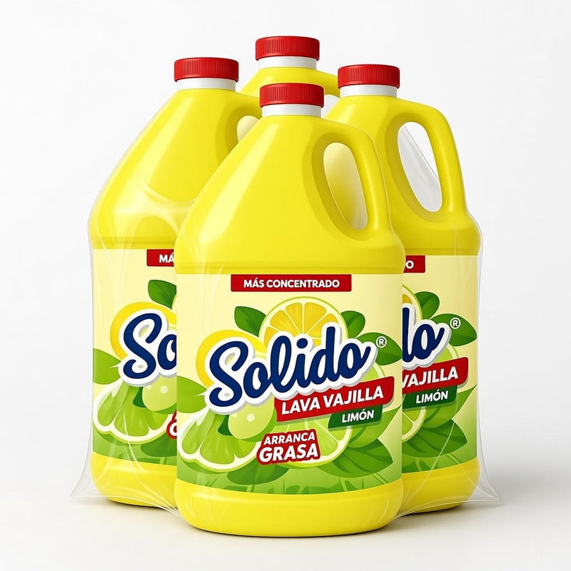 SOLIDO CAJA DE 4GL / LAVAVAJILLA / LIMÓN O ROSA