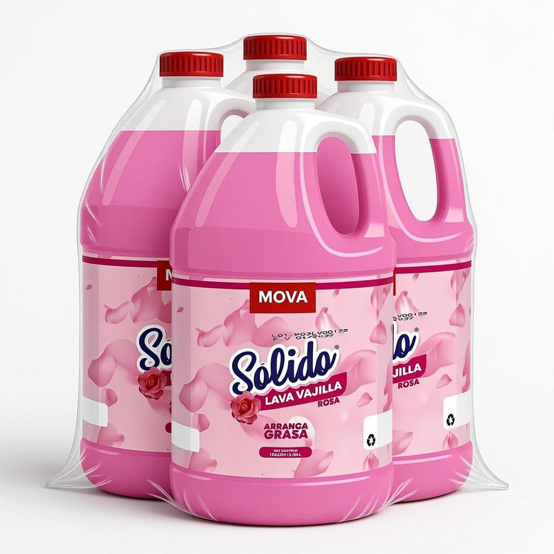 SOLIDO CAJA DE 4GL / LAVAVAJILLA / LIMÓN O ROSA
